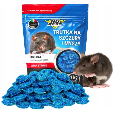 No Pest | Brodifacoum | 0,025g | Blokken | Sterk | 1 kg